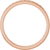 14K Gold Round Lab-Grown Diamond Channel-Set Anniversary Band – 1.7 mm Stones - Rose Gold - view 2