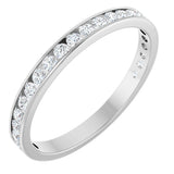 14K Gold Round Natural Diamond Channel-Set Anniversary Band – 2.5 mm Stones (1 1/2 CTW) - White Gold