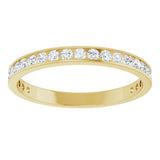 14K Gold Round Lab-Grown Diamond Channel-Set Anniversary Band – 2.5 mm Stones (1 1/2 CTW) - Yellow Gold - view 3