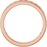 14K Gold Round Natural Diamond Channel-Set Anniversary Band – 2.25 mm Stones - Rose Gold - view 2