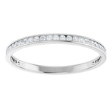 14K Gold Round Lab-Grown Diamond Channel-Set Anniversary Band – 1.7 mm Stones (3/4 CTW) - White Gold - view 3