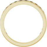 10K Gold Round Natural Diamond Channel-Set Anniversary Band – 1 1/2 CTW - Yellow Gold - view 2