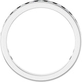10K Gold Round Lab-Grown Diamond Channel-Set Anniversary Band – 3 mm Stones - White Gold - view 2