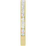 14K Gold Round Natural Diamond Channel-Set Anniversary Band – 2.5 mm Stones (1 1/2 CTW) - Yellow Gold - view 4