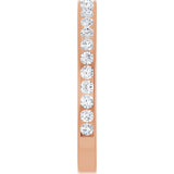 14K Gold Round Lab-Grown Diamond Channel-Set Anniversary Band – 2.5 mm Stones (1 1/2 CTW) - Rose Gold - view 4