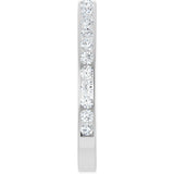 14K Gold Round Lab-Grown Diamond Channel-Set Anniversary Band – 2.5 mm Stones (1 1/2 CTW) - White Gold - view 4