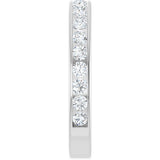 14K Gold Round Lab-Grown Diamond Channel-Set Anniversary Band – 2.25 mm Stones - White Gold - view 4