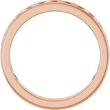 14K Gold Round Natural Diamond Channel-Set Anniversary Band – 2.5 mm Stones - Rose Gold - view 2