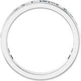 14K Gold Straight Baguette Natural Diamond Channel-Set Anniversary Band – 3x2 mm Stones - White Gold - view 2