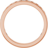 14K Gold Round Natural Diamond Channel-Set Anniversary Band – 2.5 mm Stones - Rose Gold - view 2