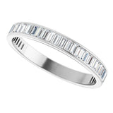 14K Gold Straight Baguette Lab-Grown Diamond Channel-Set Anniversary Band – 3x1.5 mm Stones (1 3/8–1 1/2 CTW) - White Gold - view 5