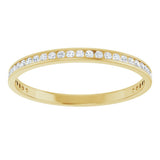 14K Gold Round Lab-Grown Diamond Channel-Set Anniversary Band – 1.7 mm Stones (3/4 CTW) - Yellow Gold - view 3