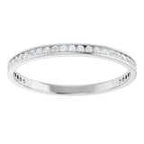 14K Gold Round Lab-Grown Diamond Channel-Set Anniversary Band – 1.7 mm Stones (3/4 CTW) - White Gold - view 3