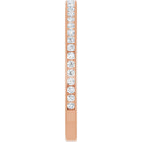 14K Gold Round Lab-Grown Diamond Channel-Set Anniversary Band – 1.7 mm Stones (3/4 CTW) - Rose Gold - view 4
