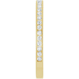 14K Gold Round Lab-Grown Diamond Channel-Set Anniversary Band – 2 mm Stones (7/8 CTW) - Yellow Gold - view 4