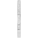 14K Gold Round Lab-Grown Diamond Channel-Set Anniversary Band – 2 mm Stones (7/8 CTW) - White Gold - view 4