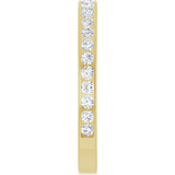 14K Gold Round Natural Diamond Channel-Set Anniversary Band – 2.25 mm Stones (1 CTW) - Yellow Gold - view 4