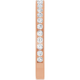 14K Gold Round Lab-Grown Diamond Channel-Set Anniversary Band – 2.25 mm Stones (1 CTW) - Rose Gold - view 4