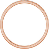14K Gold Square Natural Diamond Channel-Set Anniversary Band – 1.5x1.5 mm Stones (3/4 CTW) - Rose Gold - view 2