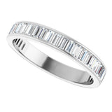 14K Gold Straight Baguette Lab-Grown Diamond Channel-Set Anniversary Band – 3x1.5 mm Stones - White Gold - view 5