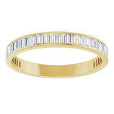 14K Gold Straight Baguette Natural Diamond Channel-Set Anniversary Band – 3x1.5 mm Stones (1 3/8–1 1/2 CTW) - Yellow Gold - view 3