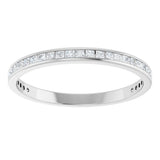 14K Gold Square Natural Diamond Channel-Set Anniversary Band – 1.5x1.5 mm Stones (3/4 CTW) - White Gold - view 3