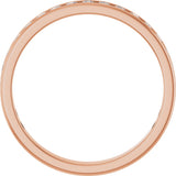 14K Gold Round Lab-Grown Diamond Channel-Set Anniversary Band – 2.25 mm Stones - Rose Gold - view 2