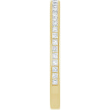 14K Gold Square Lab-Grown Diamond Channel-Set Anniversary Band – 1.5x1.5 mm Stones (3/4 CTW) - Yellow Gold - view 4