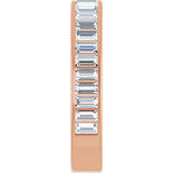 14K Gold Straight Baguette Lab-Grown Diamond Channel-Set Anniversary Band – 3x1.5 mm Stones - Rose Gold - view 4