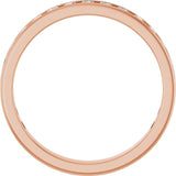 14K Gold Round Lab-Grown Diamond Channel-Set Anniversary Band – 2.5 mm Stones - Rose Gold - view 2