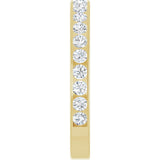 14K Gold Round Natural Diamond Channel-Set Anniversary Band – 3 mm Stones (1 7/8–2 CTW) - Yellow Gold - view 4