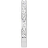 14K Gold Round Lab-Grown Diamond Channel-Set Anniversary Band – 3 mm Stones (1 7/8–2 CTW) - White Gold - view 4