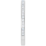 14K Gold Square Lab-Grown Diamond Channel-Set Anniversary Band – 1.5x1.5 mm Stones (3/4 CTW) - White Gold - view 4