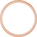 14K Gold Square Natural Diamond Channel-Set Anniversary Band – 1.5x1.5 mm Stones (3/4 CTW) - Rose Gold - view 2