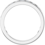 14K Gold Round Natural Diamond Channel-Set Anniversary Band – 2.5 mm Stones - White Gold - view 2
