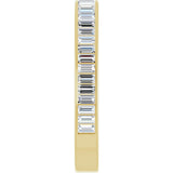 10K Gold Straight Baguette Lab-Grown Diamond Channel-Set Anniversary Band – 3x1.5 mm Stones (1 3/8–1 1/2 CTW) - Yellow Gold - view 4