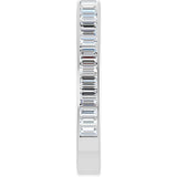10K Gold Straight Baguette Lab-Grown Diamond Channel-Set Anniversary Band – 3x1.5 mm Stones (1 3/8–1 1/2 CTW) - White Gold - view 4