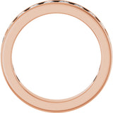 14K Gold Round Lab-Grown Diamond Channel-Set Anniversary Band – 3 mm Stones - Rose Gold - view 2