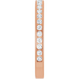 14K Gold Round Lab-Grown Diamond Channel-Set Anniversary Band – 1.7 mm Stones - Rose Gold - view 4