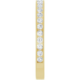 14K Gold Round Lab-Grown Diamond Channel-Set Anniversary Band – 2.5 mm Stones (1 1/2 CTW) - Yellow Gold - view 4