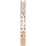 14K Gold Round Lab-Grown Diamond Channel-Set Anniversary Band – 2.5 mm Stones (1 1/2 CTW) - Rose Gold - view 4