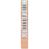 14K Gold Straight Baguette Lab-Grown Diamond Channel-Set Anniversary Band – 3x1.5 mm Stones - Rose Gold - view 4