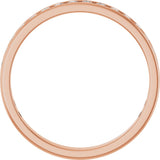 14K Gold Round Natural Diamond Channel-Set Anniversary Band – 2.25 mm Stones (1 CTW) - Rose Gold - view 2