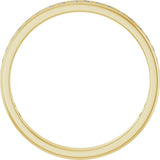 14K Gold Round Natural Diamond Channel-Set Anniversary Band – 1.5 mm Stones - Yellow Gold - view 2