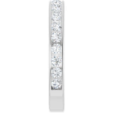 14K Gold Round Lab-Grown Diamond Channel-Set Anniversary Band – 2.25 mm Stones - White Gold - view 4