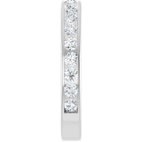 14K Gold Round Lab-Grown Diamond Channel-Set Anniversary Band – 2.25 mm Stones - White Gold - view 4