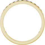 14K Gold Round Natural Diamond Channel-Set Anniversary Band – 3 mm Stones (1 7/8–2 CTW) - Yellow Gold - view 2