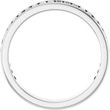 14K Gold Straight Baguette Lab-Grown Diamond Channel-Set Anniversary Band – 3x1.5 mm Stones - White Gold - view 2