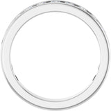 14K Gold Round Natural Diamond Channel-Set Anniversary Band – 2.5 mm Stones - White Gold - view 2