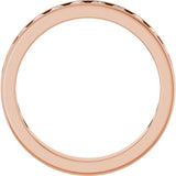 14K Gold Round Lab-Grown Diamond Channel-Set Anniversary Band – 3 mm Stones - Rose Gold - view 2